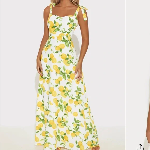 Lemon Print Summer Dress - Picture 6 of 8